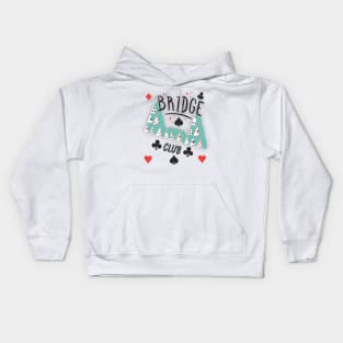 Bridge Club Design White Kids Hoodie